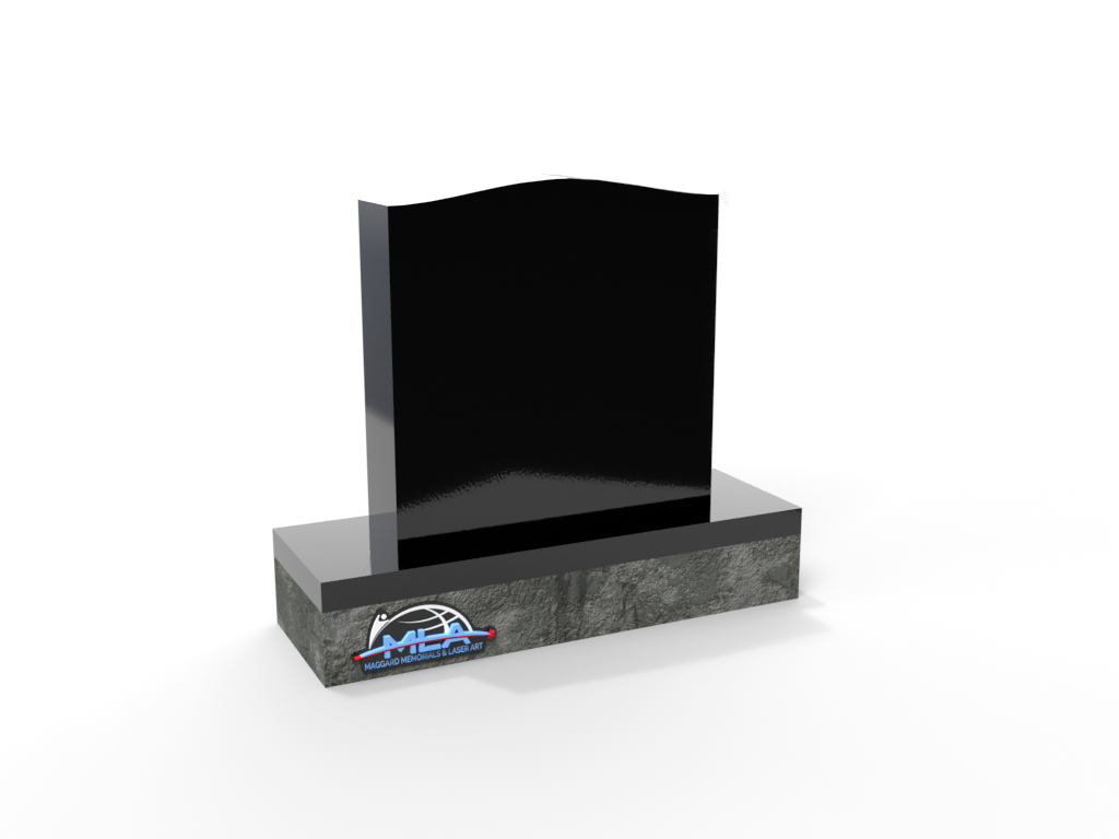 Serpentine Top Upright Memorial 24" X 6" X 24"