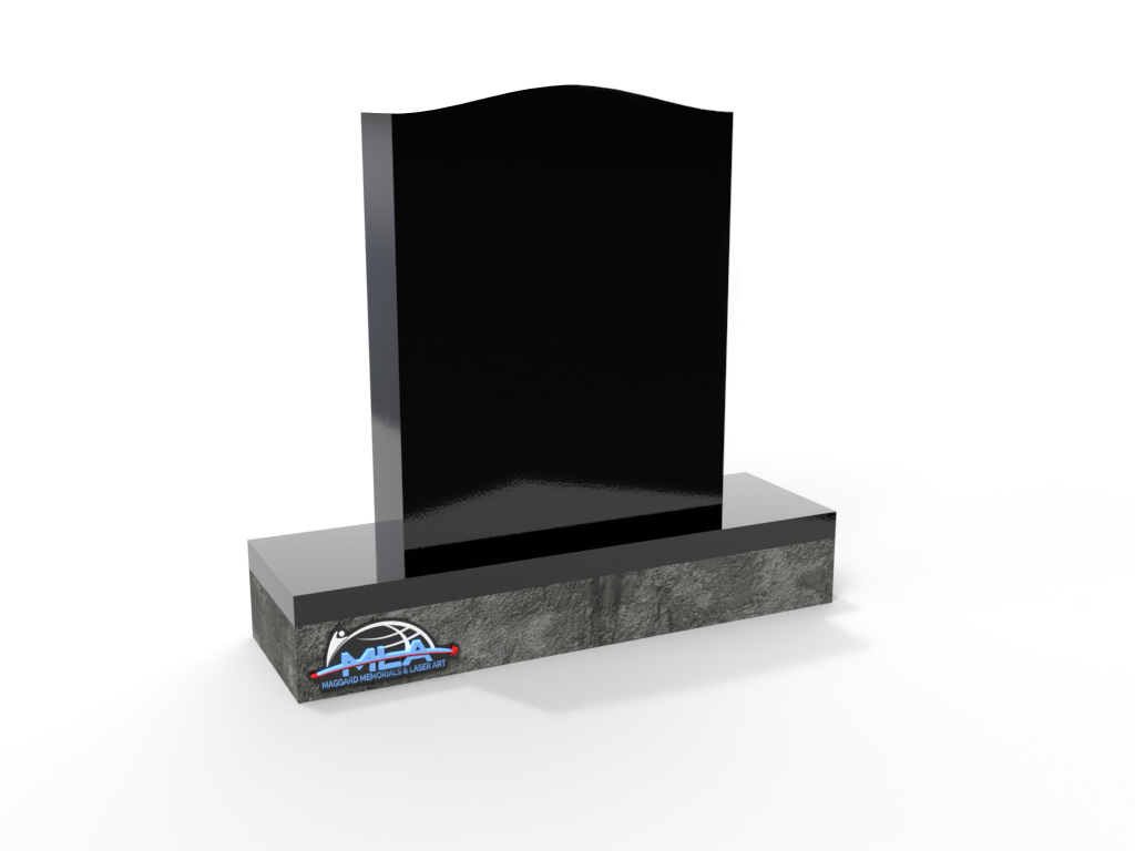 Serpentine Top Upright Memorial 24" X 8" X 30"