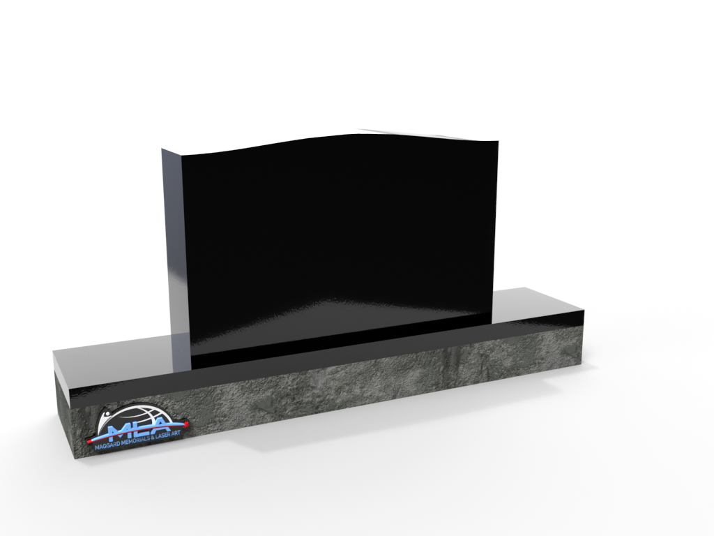 Serpentine Upright Double Memorial 36" x 6" X 24