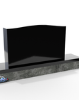 Serpentine Upright Double Memorial 36" x 6" X 24