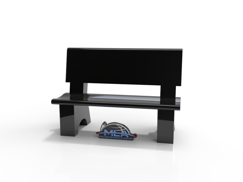 Cremation Park Bench with Back