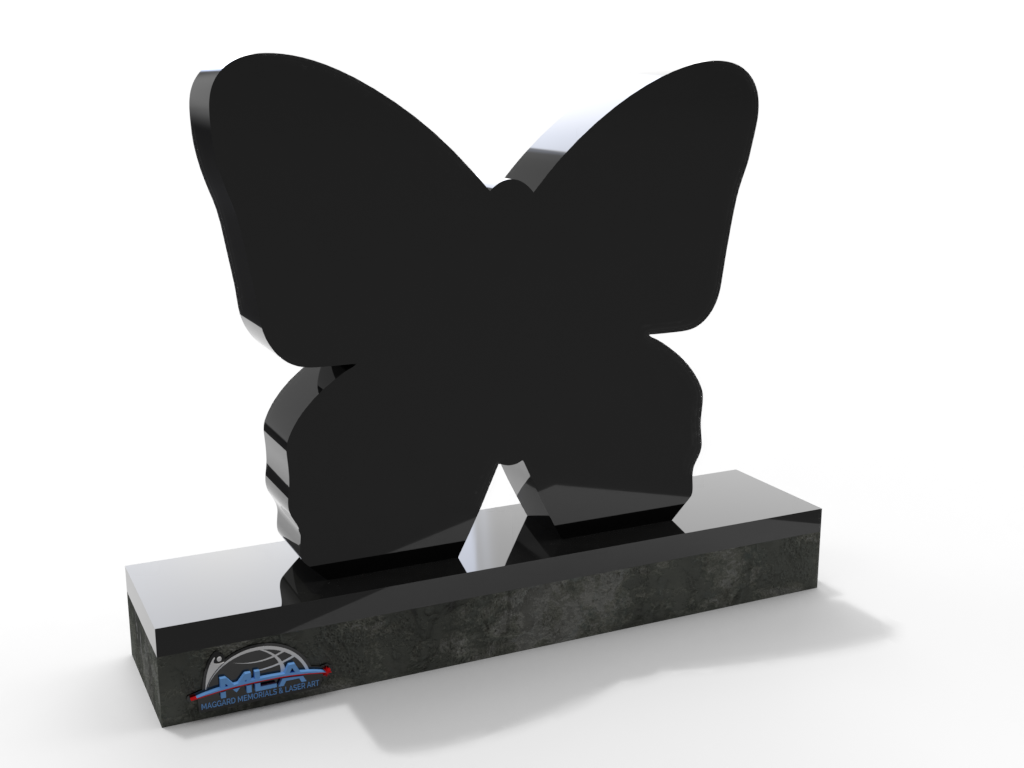 Butterfly Shaped Upright Memorial