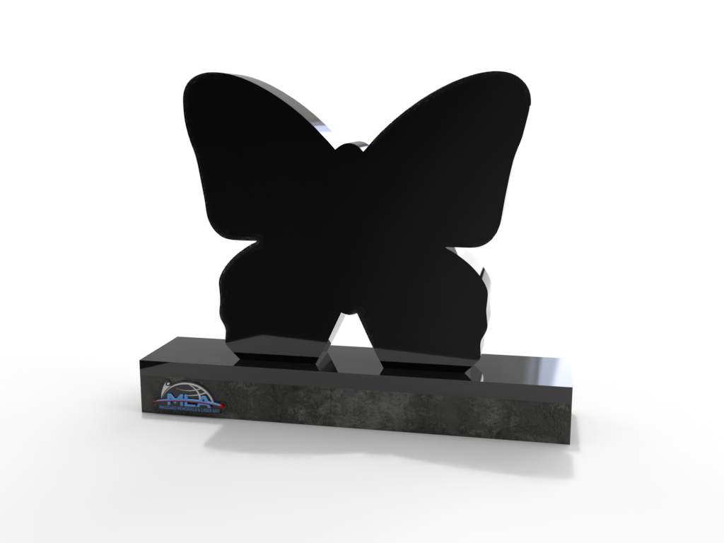 Butterfly Shaped Upright Memorial