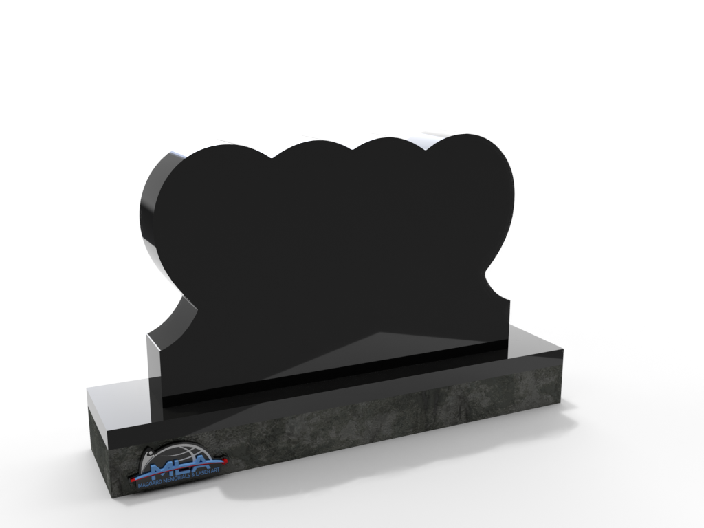 Double Heart Shaped Memorial