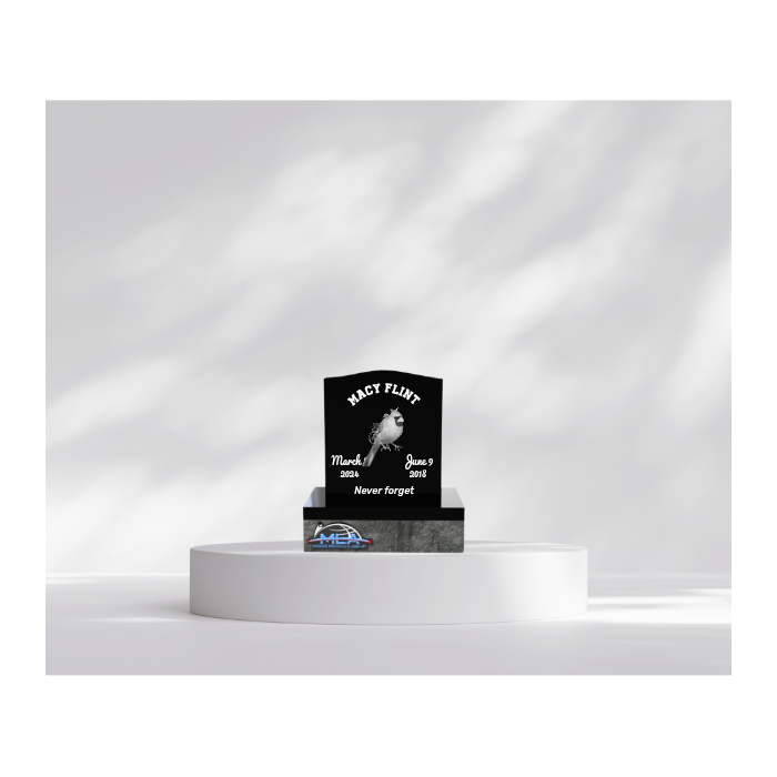Serpentine Top Upright Memorial 18" X 6" X 20"