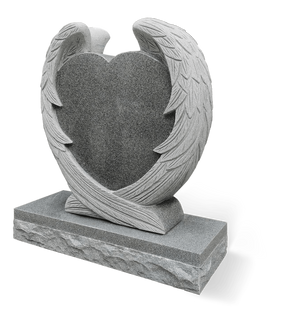 Sculptured Wings around Heart Memorial